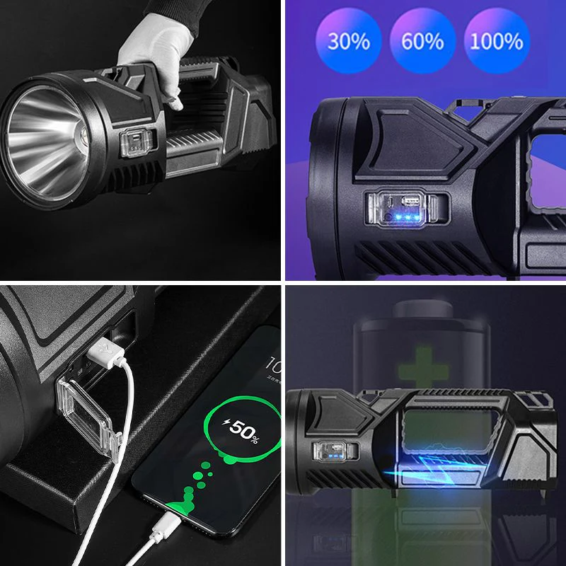 Torcia portatile super luminosa con faretto a doppia testa - Image 11