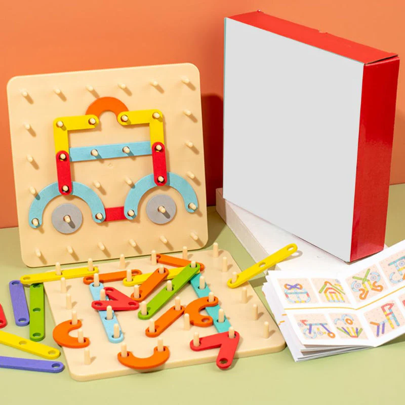 Puzzle Montessori con pannello forato 🎅Idea regalo di Natale!🎁Spedizione gratu - Image 4