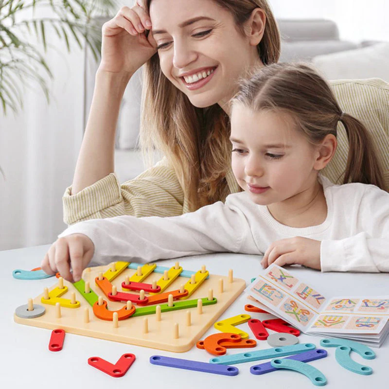 Puzzle Montessori con pannello forato 🎅Idea regalo di Natale!🎁Spedizione gratu - Image 5