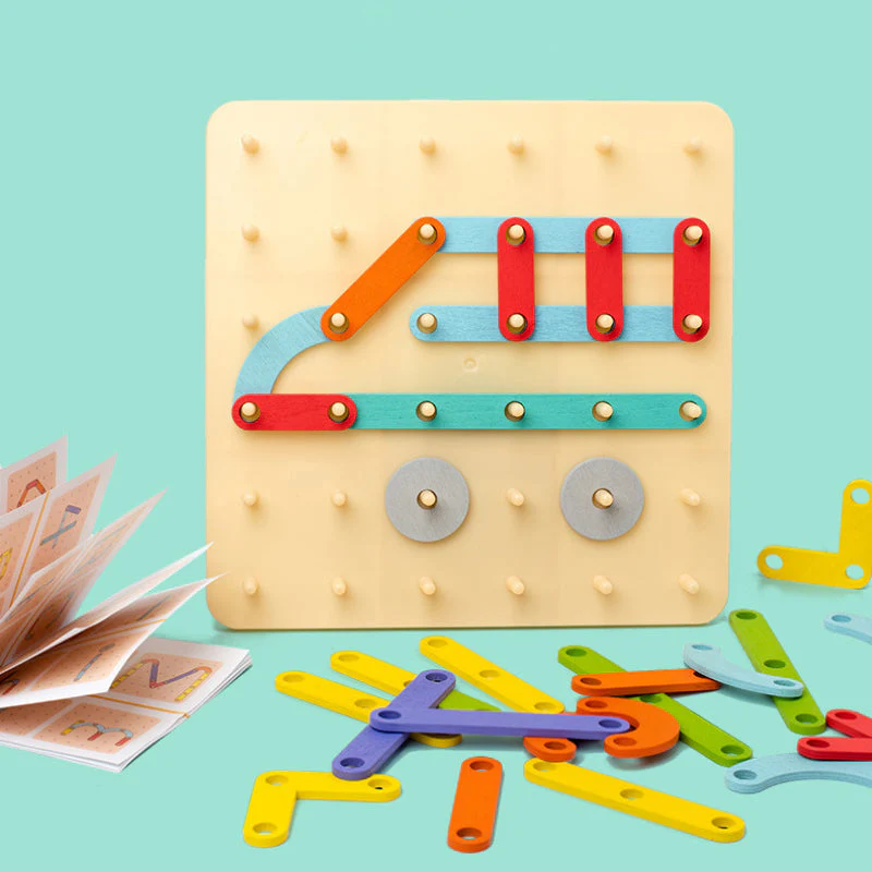Puzzle Montessori con pannello forato 🎅Idea regalo di Natale!🎁Spedizione gratu - Image 8