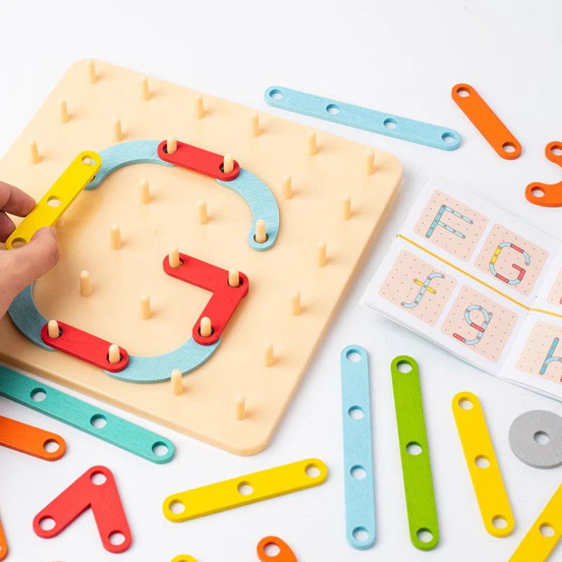 Puzzle Montessori con pannello forato 🎅Idea regalo di Natale!🎁Spedizione gratu - Image 9