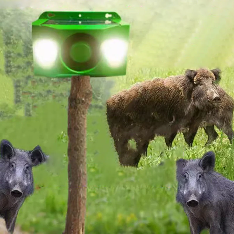 Luci di avvertimento solari repellenti per animali che fanno un forte rumore - Image 3
