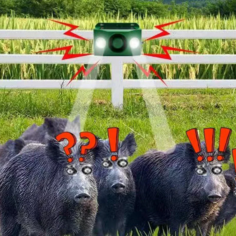 Luci di avvertimento solari repellenti per animali che fanno un forte rumore - Image 4