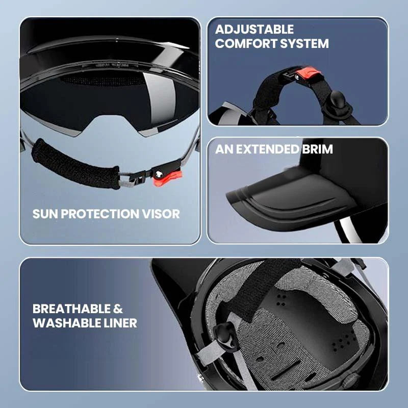 Casco da moto unisex stile berretto da baseball - Image 4