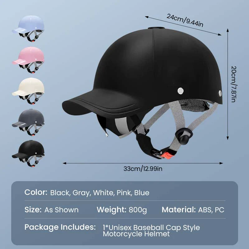 Casco da moto unisex stile berretto da baseball - Image 9