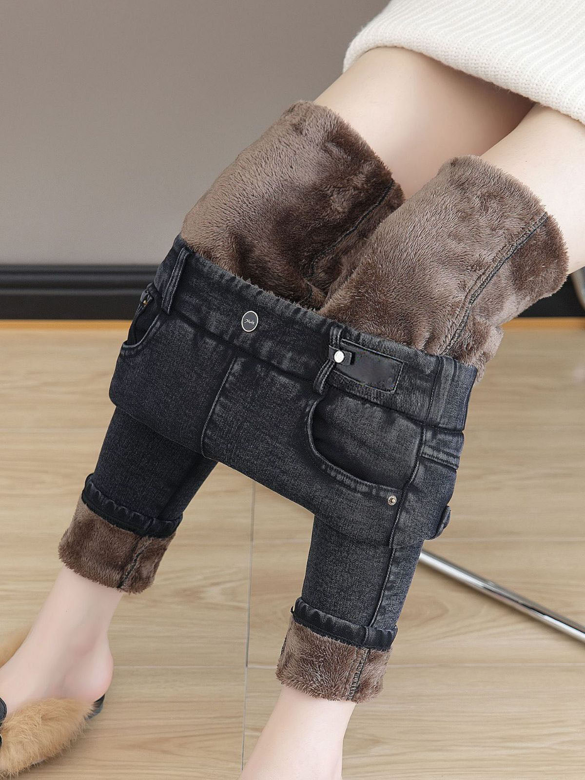 🔥SVENDITA CALDA 50% DI SCONTO💕Jeans skinny elasticizzati a vita alta da donna - Image 12