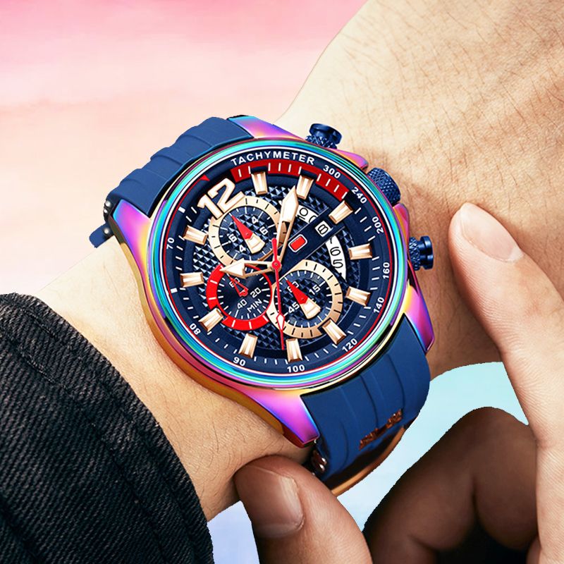 Orologio sportivo alla moda impermeabile da uomo con luminoso - Image 7