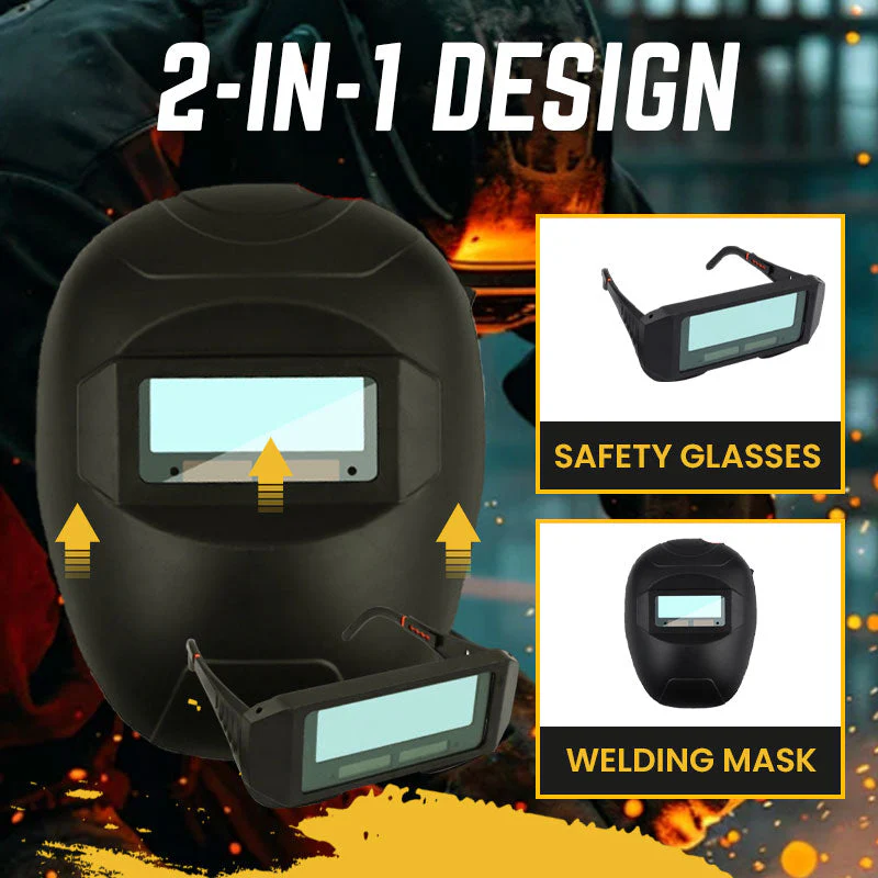 Maschera per saldatura e occhiali di sicurezza 2 in 1, leggeri e resistenti - Image 6