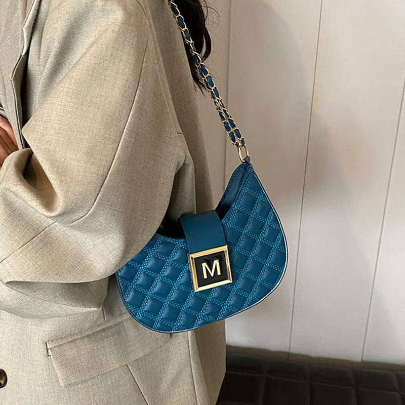 Borsa a tracolla a catena da donna con design a gnocchetti trapuntato - Image 2