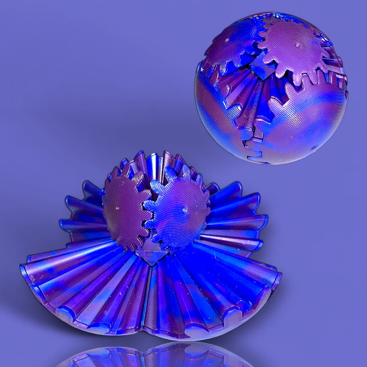 3D-Geprinte versnellingsbal - De Steampunk Wervelende Wonder Fidget - Image 14