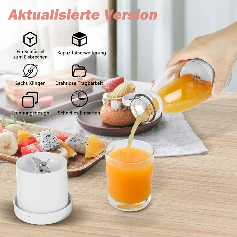 🍊 60% DI SCONTO! ✨ SPREMIAGRUMI PORTATILE - Design Compatto e Ricaricabile, Estrazione Ottimale del Succo per Arance e Agrumi, Ideale per Viaggi e Ufficio 🧳🌟 - Image 8